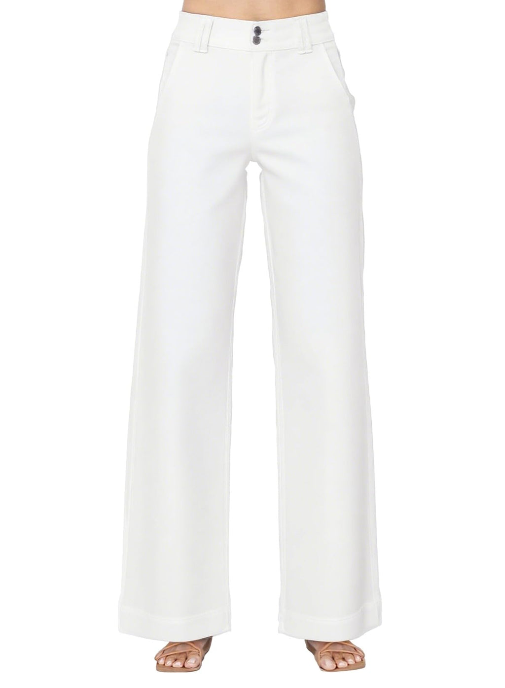 Astylish Women's High Waisted Wide Leg Straight Jeans