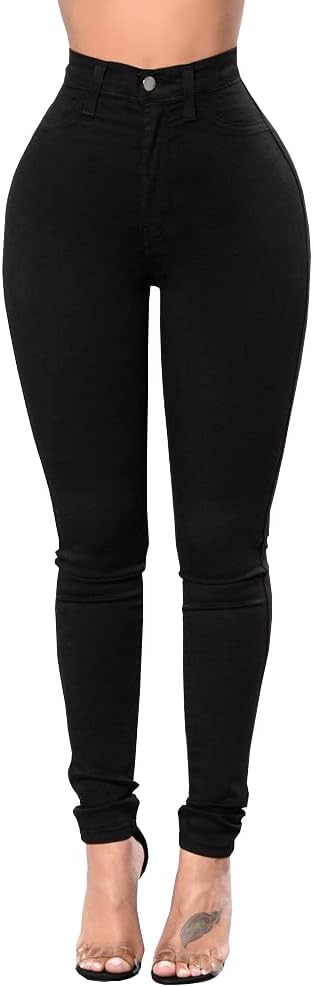 FISCLOSIN Women Colombian High Waisted Butt Lift Skinny Stretch Jeans