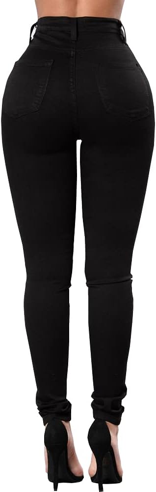 FISCLOSIN Women Colombian High Waisted Butt Lift Skinny Stretch Jeans