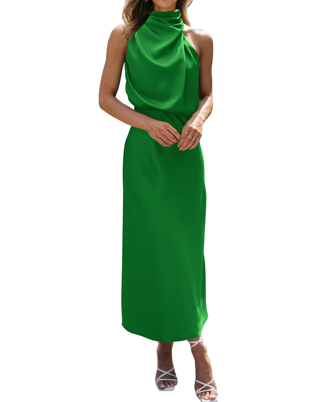 BTFBM Mock Neck Cocktail Dresses for Women Summer