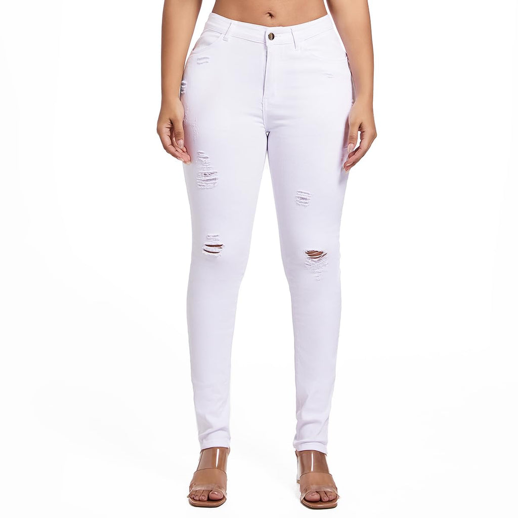FISCLOSIN Women Colombian High Waisted Butt Lift Skinny Stretch Jeans