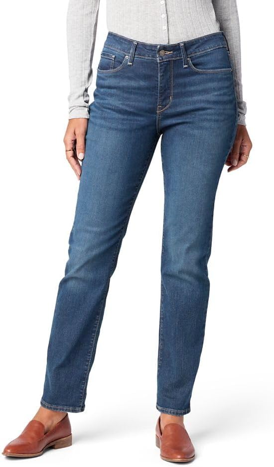 Levi Strauss Signature Gold Women's Totally Shaping Mid Rise Straight Jeans