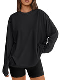 Trendy Queen Womens Oversized Long Sleeve Shirts Fall Tops 2026 Basic Tees