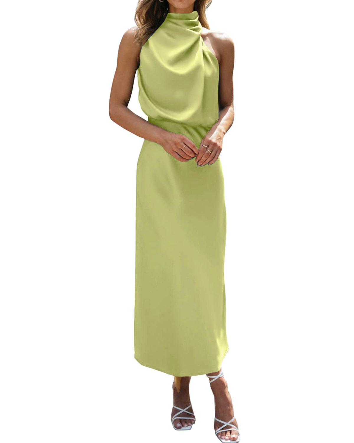 BTFBM Mock Neck Cocktail Dresses for Women Summer