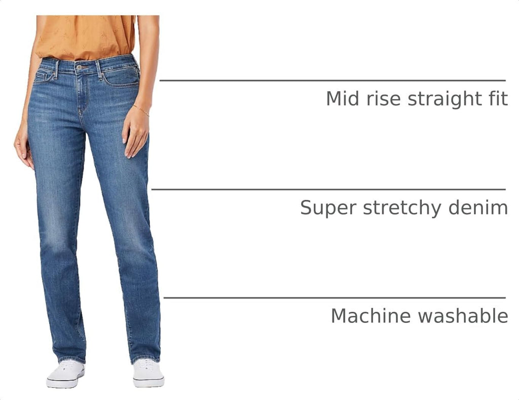 Levi Strauss Signature Gold Women's '03 Essential Mid Rise Straight Jeans