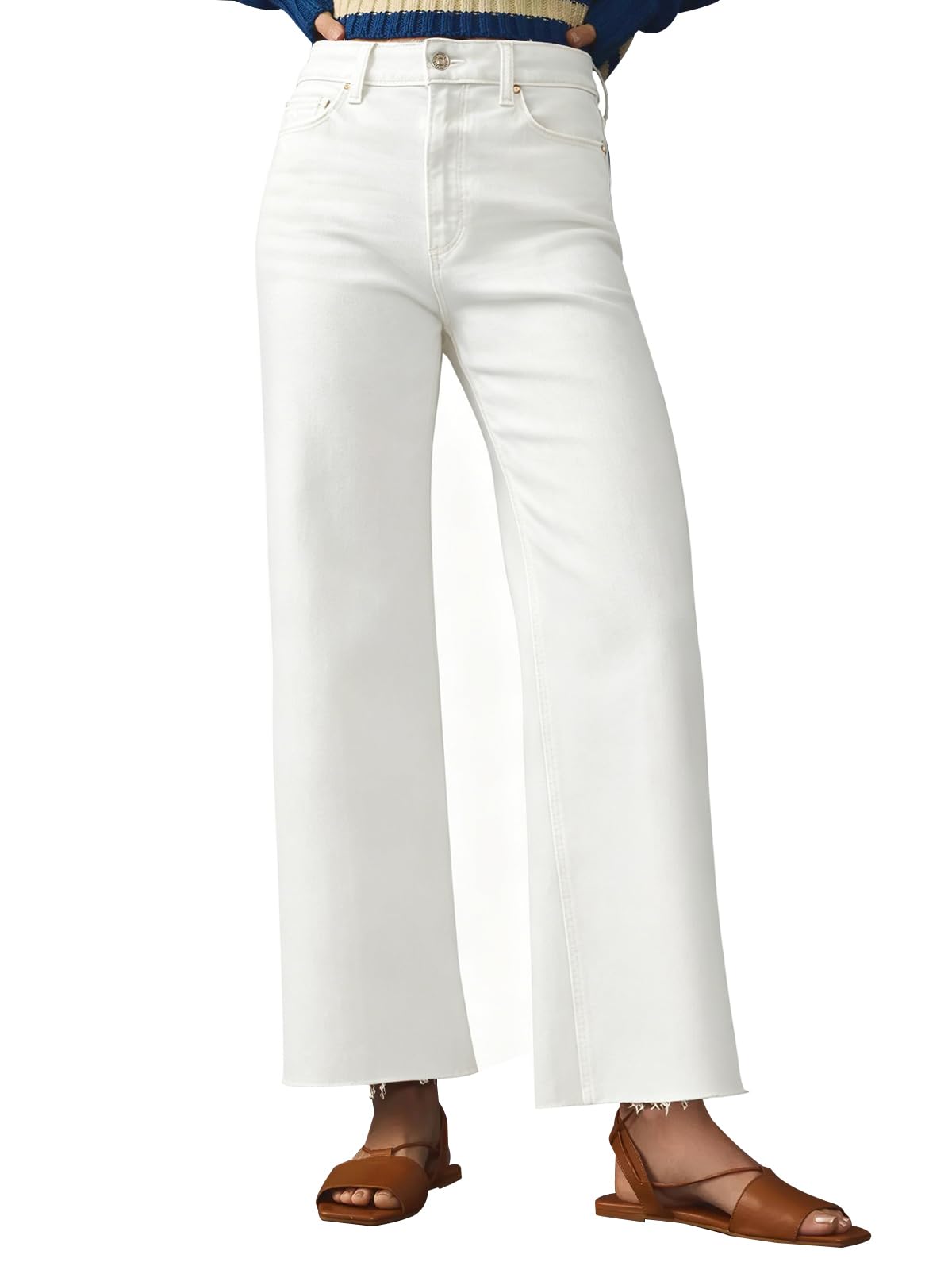 KUNMI Jeans for Women Wide Leg Baggy High Waist Boyfriends Straight Leg Stretchy Denim Pants Trendy Fall 2026