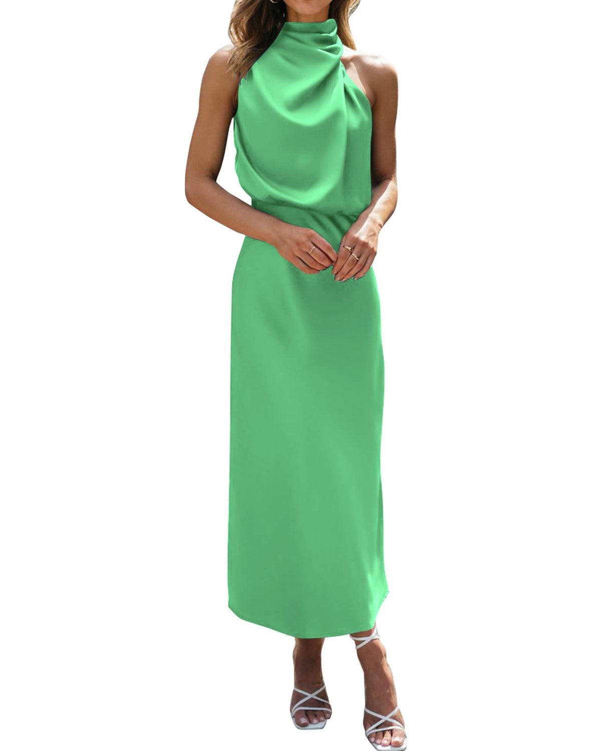 BTFBM Mock Neck Cocktail Dresses for Women Summer
