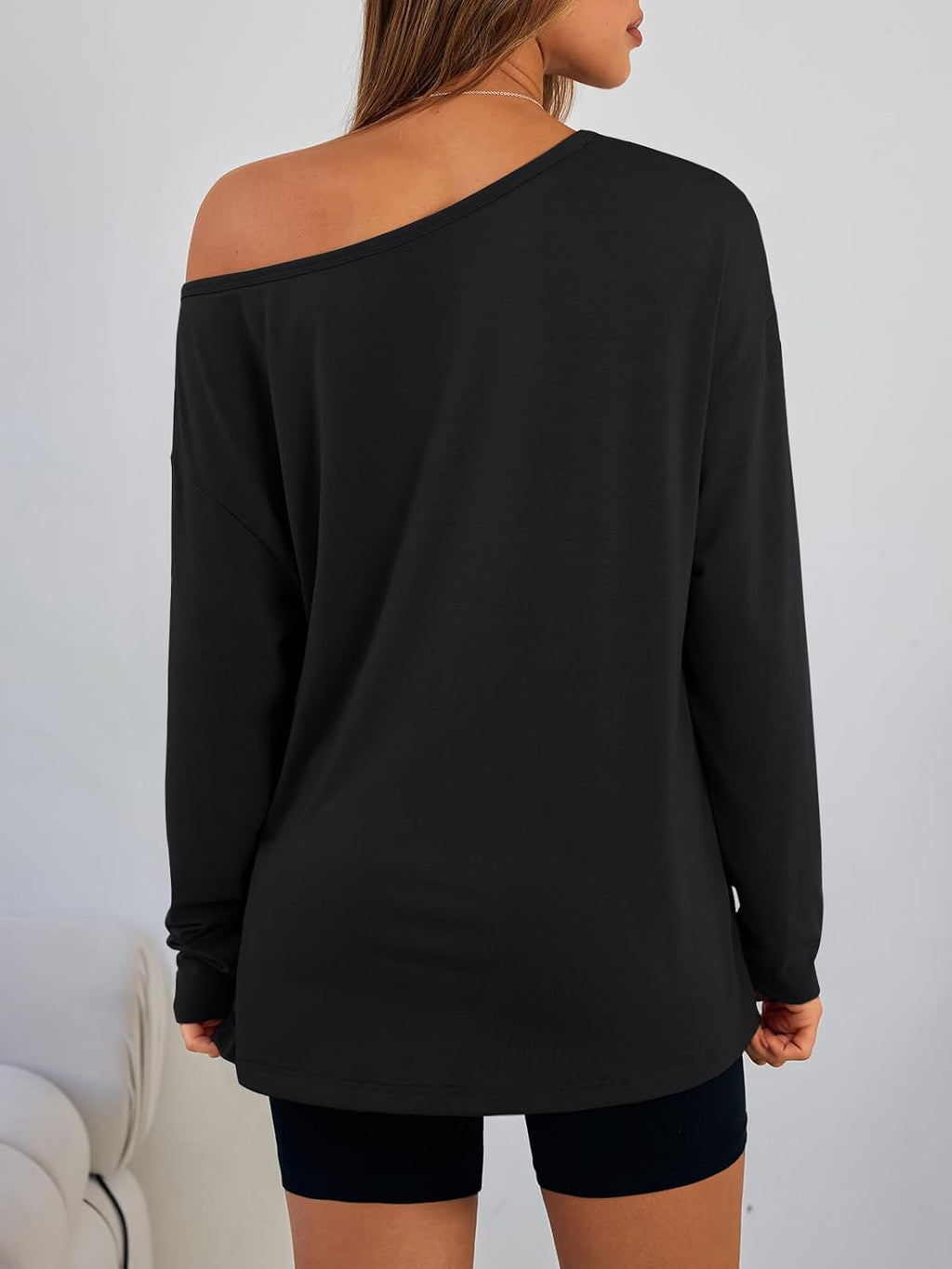 Trendy Queen Womens Off The Shoulder Oversized Tops