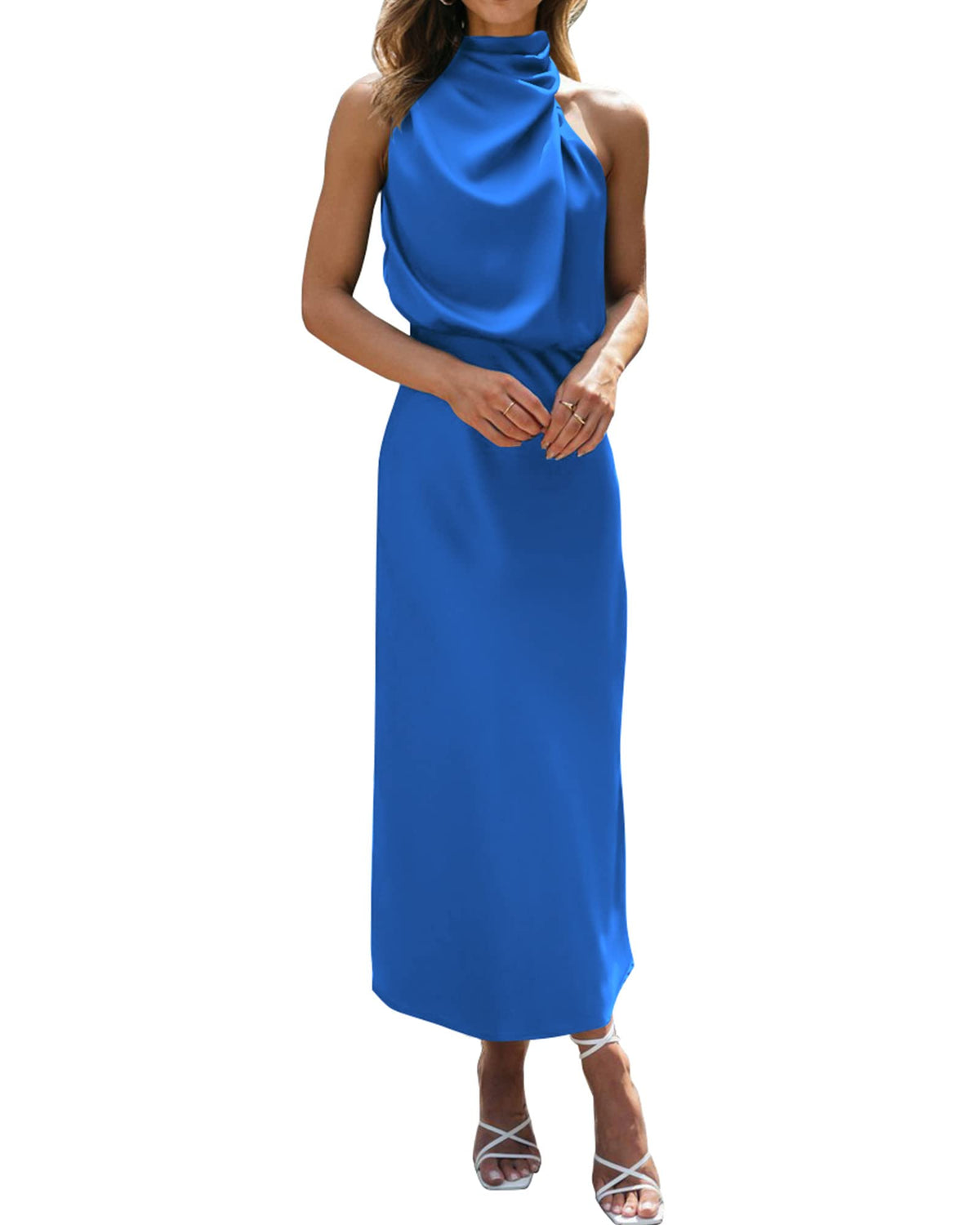 BTFBM Mock Neck Cocktail Dresses for Women Summer