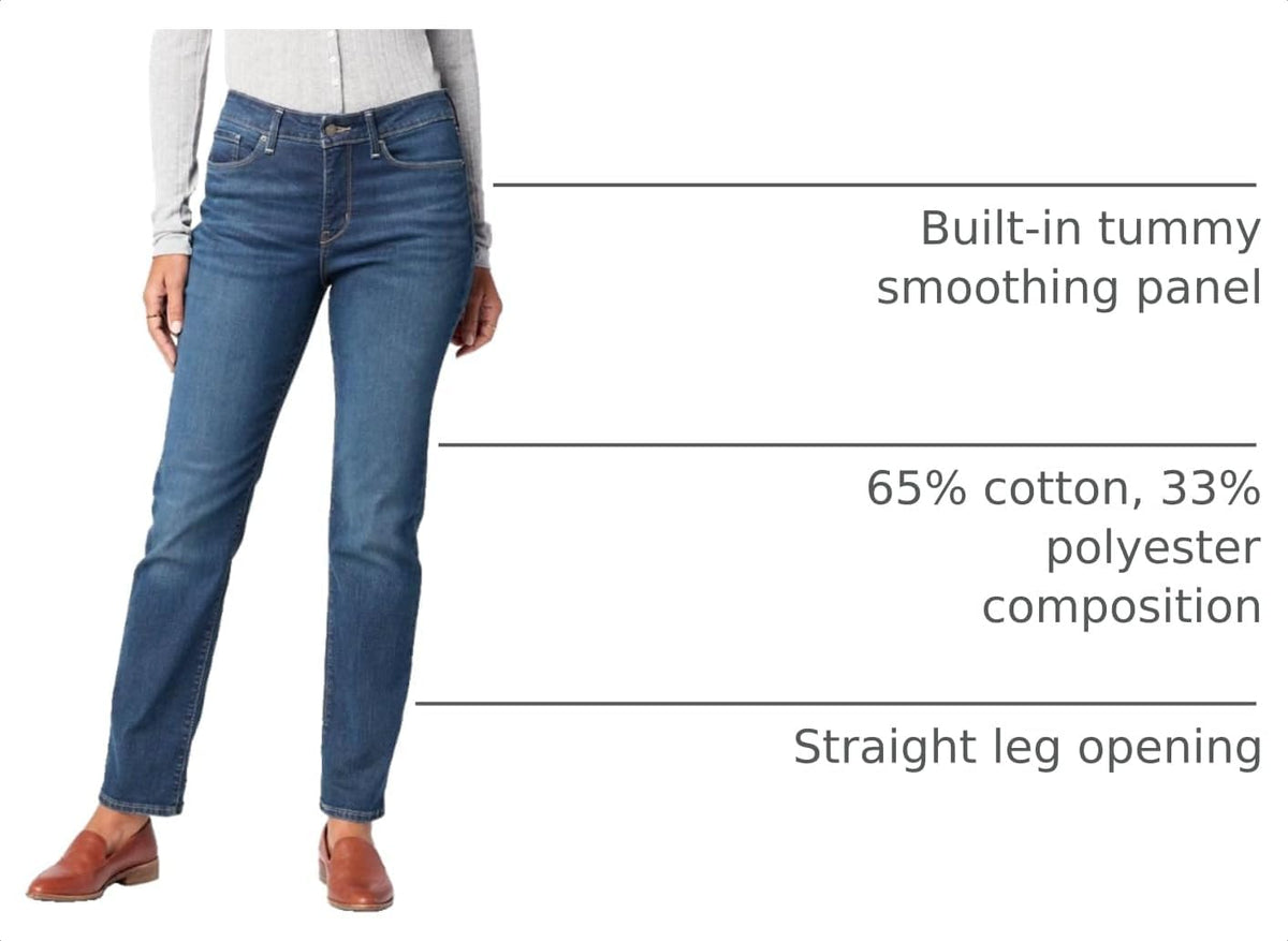 Levi Strauss Signature Gold Women's Totally Shaping Mid Rise Straight Jeans