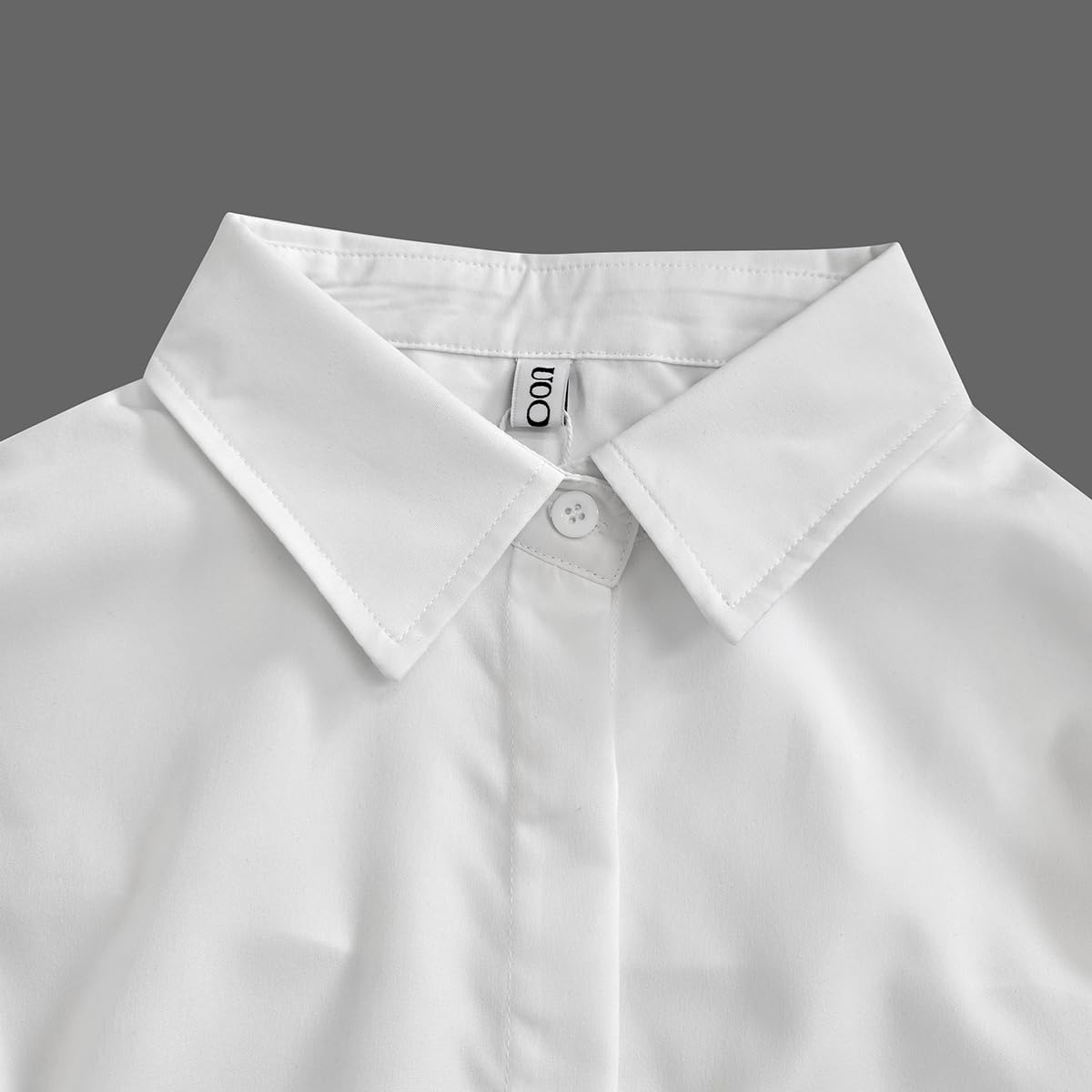 UOOZEE Womens Button Down Shirt Casual 3/4 Sleeve Loose Fit Collared Work Blouse Tops