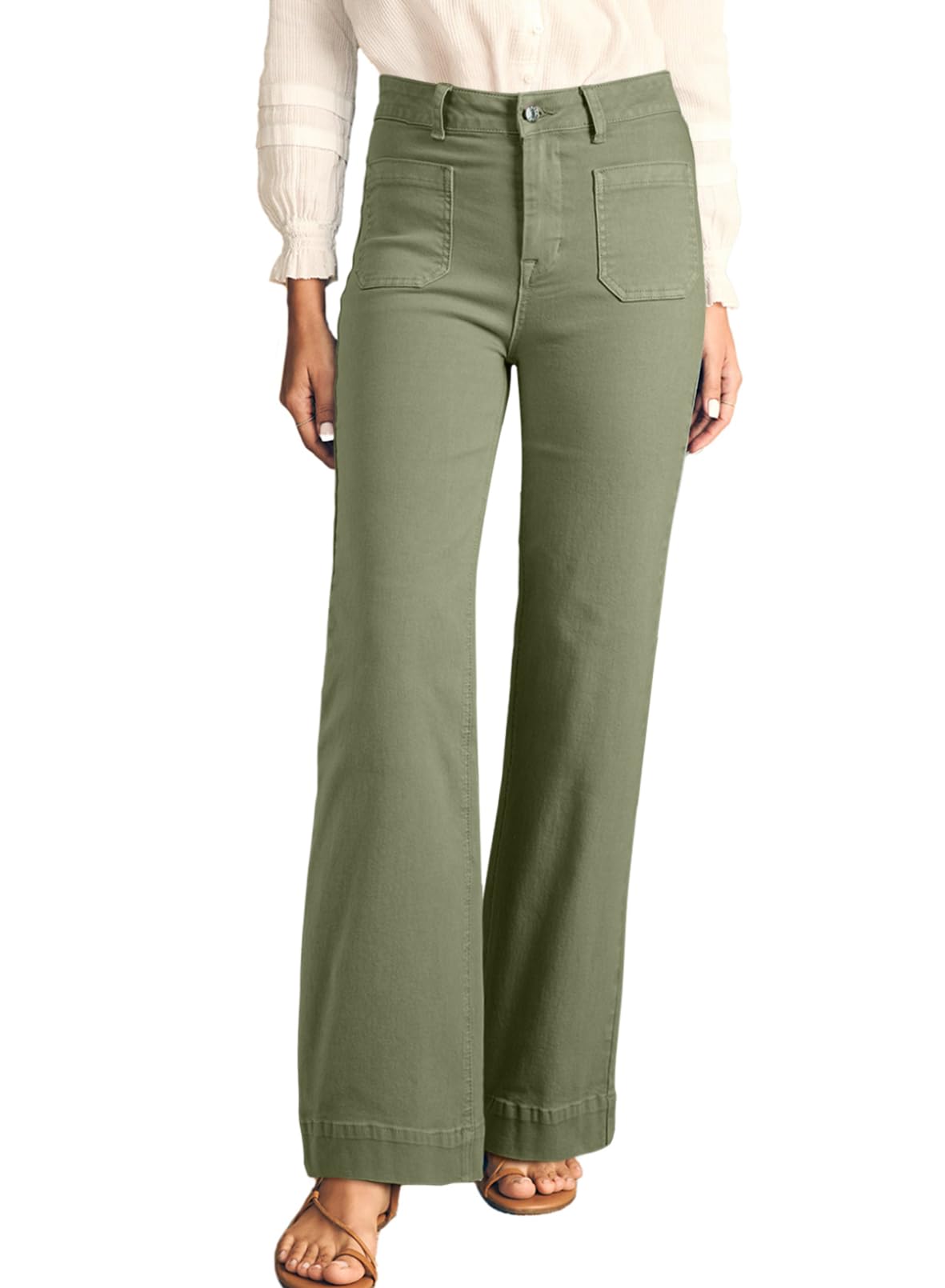Astylish Women's Wide Leg Jeans High Waisted Denim Pants