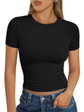 Trendy Queen Womens Short Sleeve T Shirt Basic Summer Top
