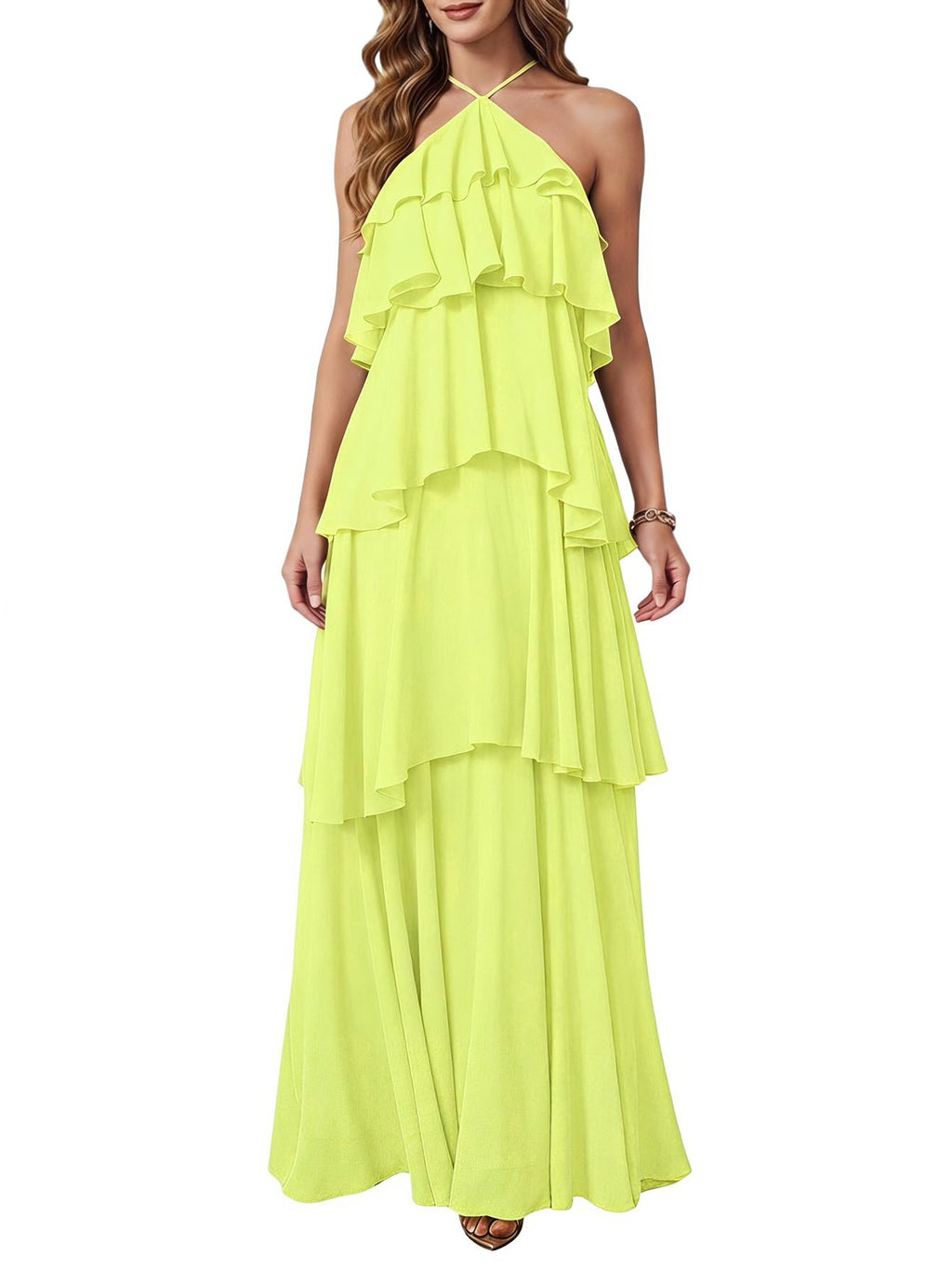 SOLY HUX Women's Wedding Guest Maxi Dress