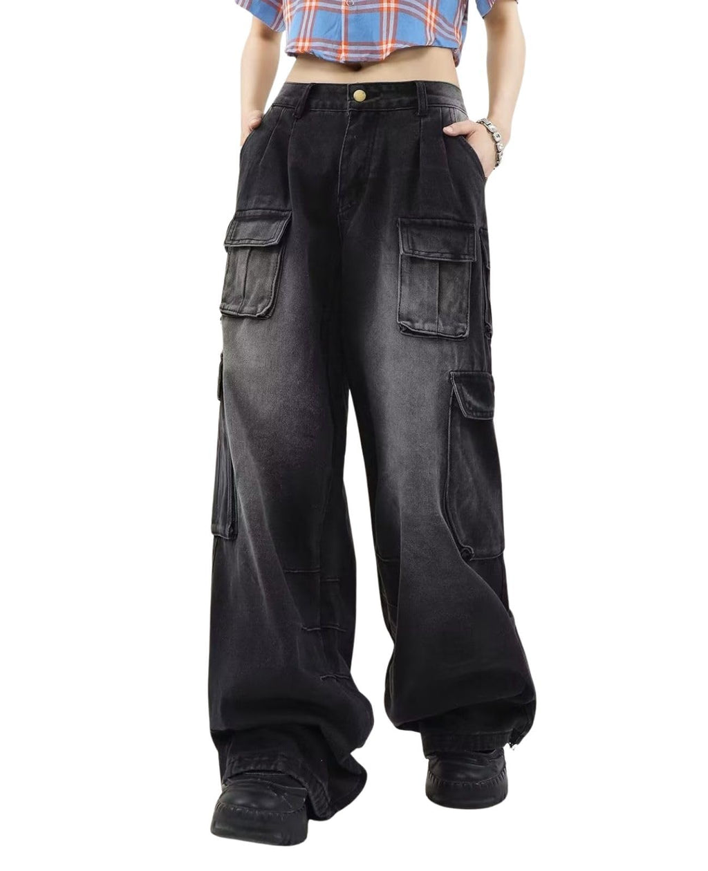 Cargo Jeans for Women Low Waist Baggy Pants Y2k