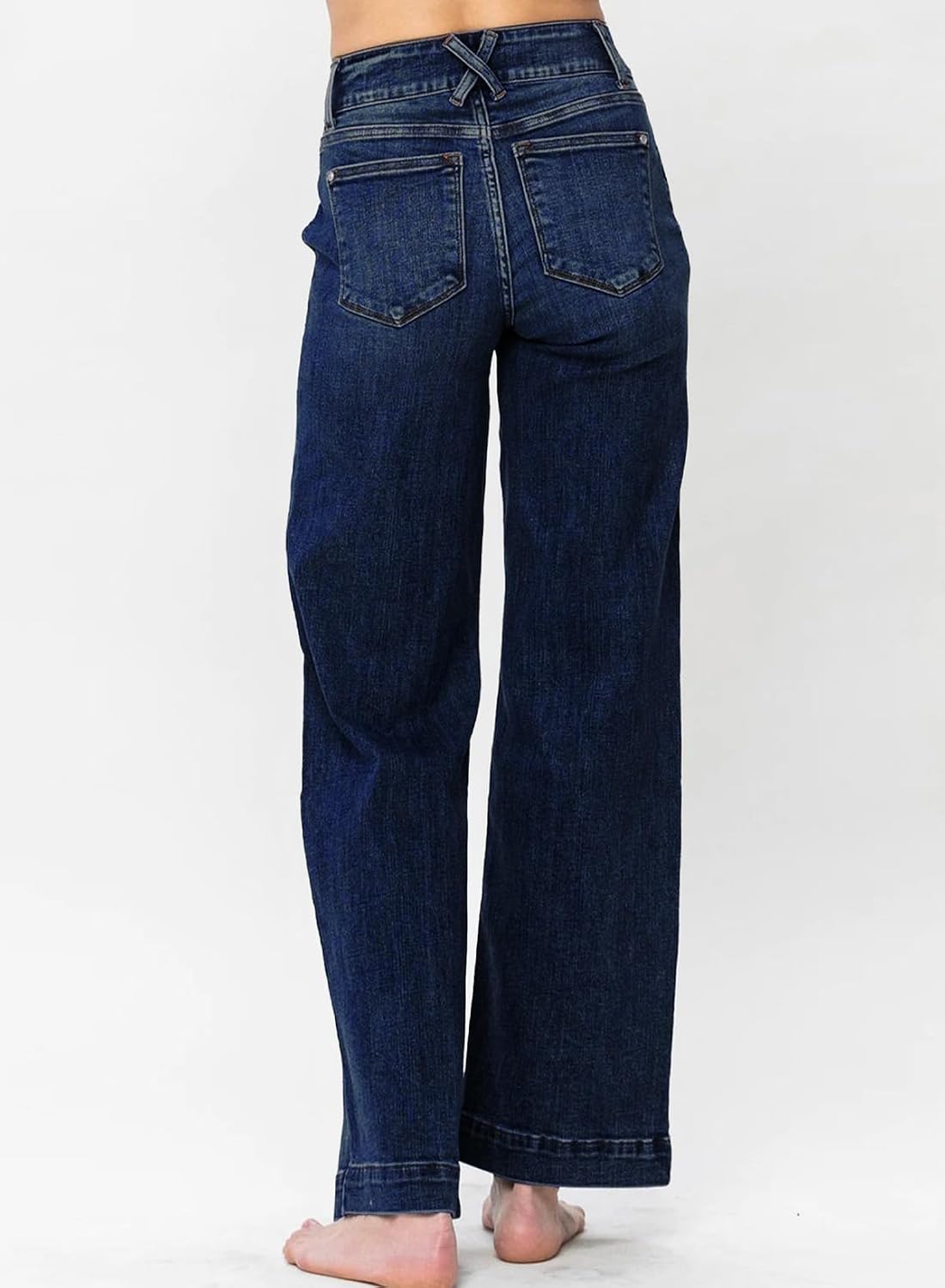 Astylish Women's High Waisted Wide Leg Straight Jeans