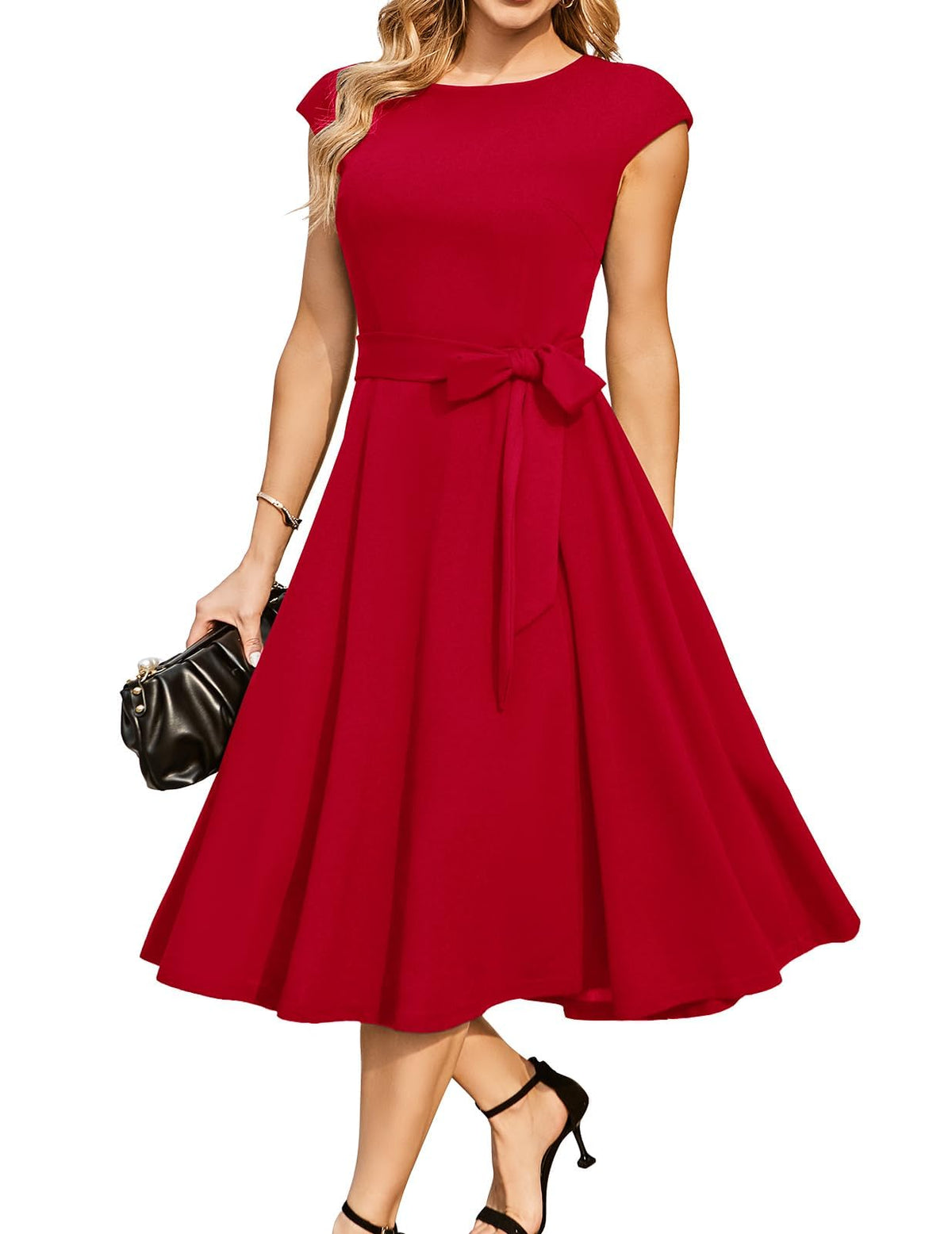 DRESSTELLS Women's Cocktail Dresses, Formal Wedding Guest Church Dress