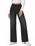 DLOODA Womens Jeans Stretchy Wide Leg High Waist Pull On Sweatpants Jeans
