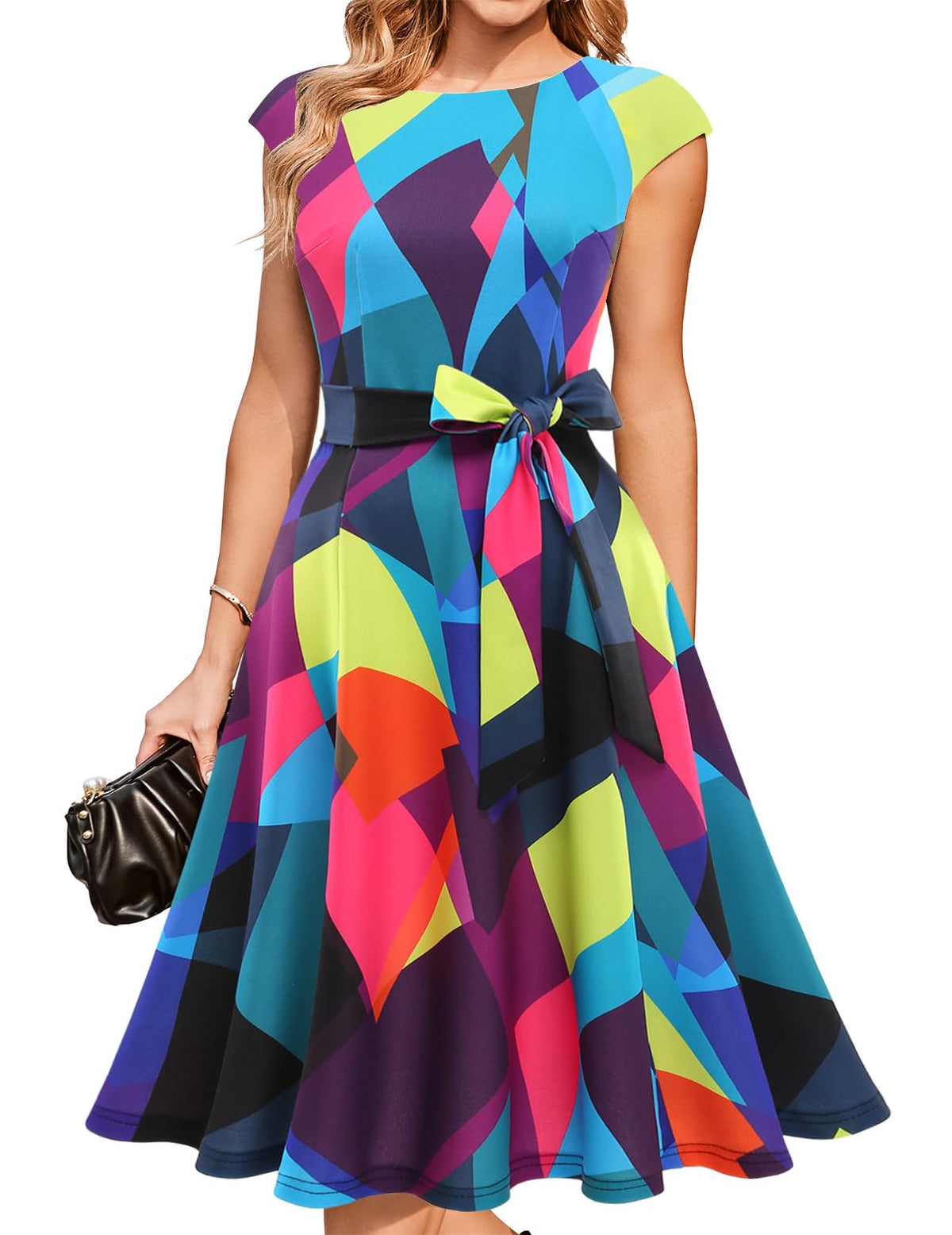 DRESSTELLS Women's Cocktail Dresses, Formal Wedding Guest Church Dress