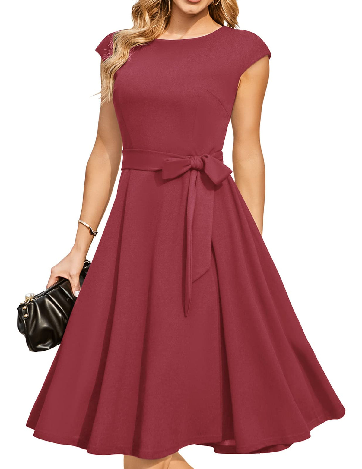 DRESSTELLS Women's Cocktail Dresses, Formal Wedding Guest Church Dress