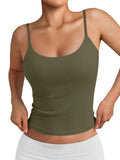 Trendy Queen Womens Double Lined Adjustable Spaghetti Strap Tank Tops