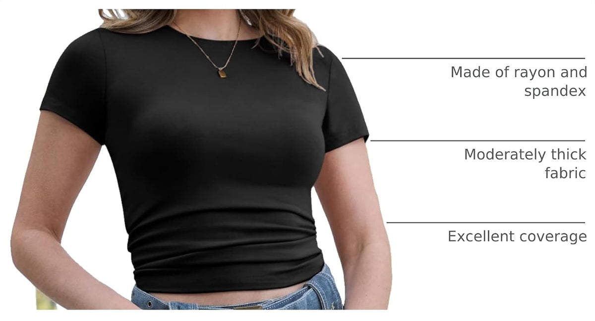 CE' CERDR 3/5 Pack Womens T Shirts Short Sleeve Workout Tops Basic Tees