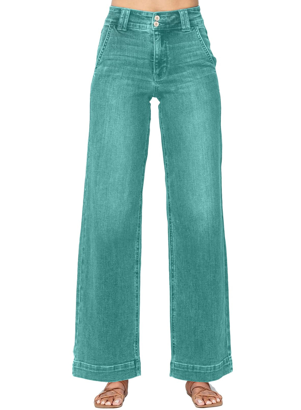 Astylish Women's High Waisted Wide Leg Straight Jeans
