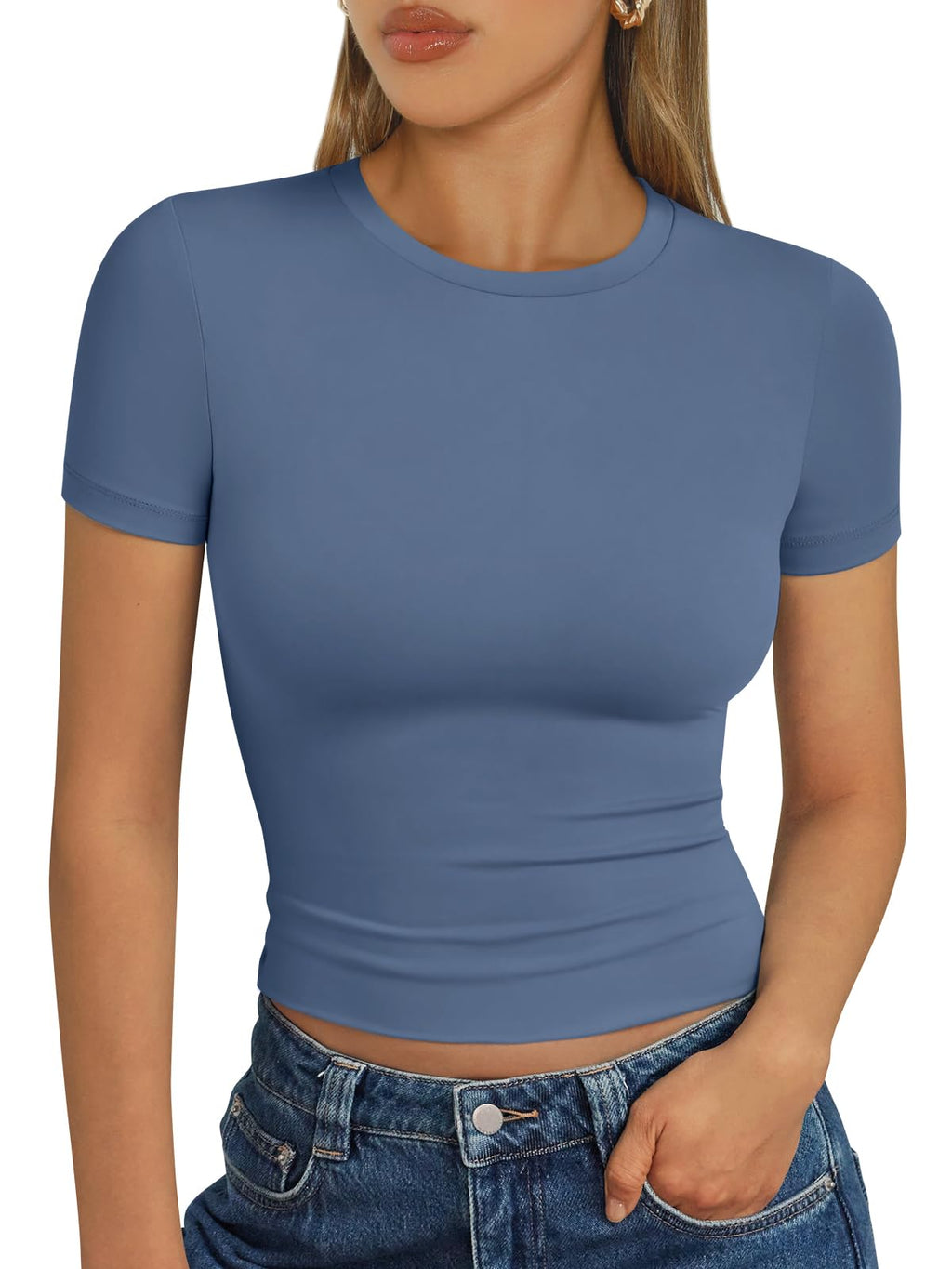 Trendy Queen Womens Short Sleeve T Shirt Basic Summer Top