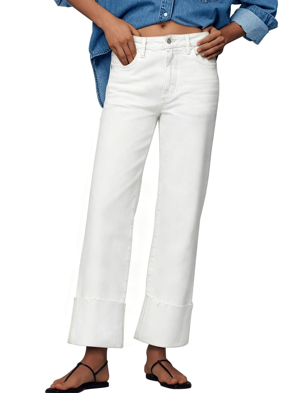 KUNMI Jeans for Women Wide Leg Baggy High Waist Boyfriends Straight Leg Stretchy Denim Pants Trendy Fall 2026