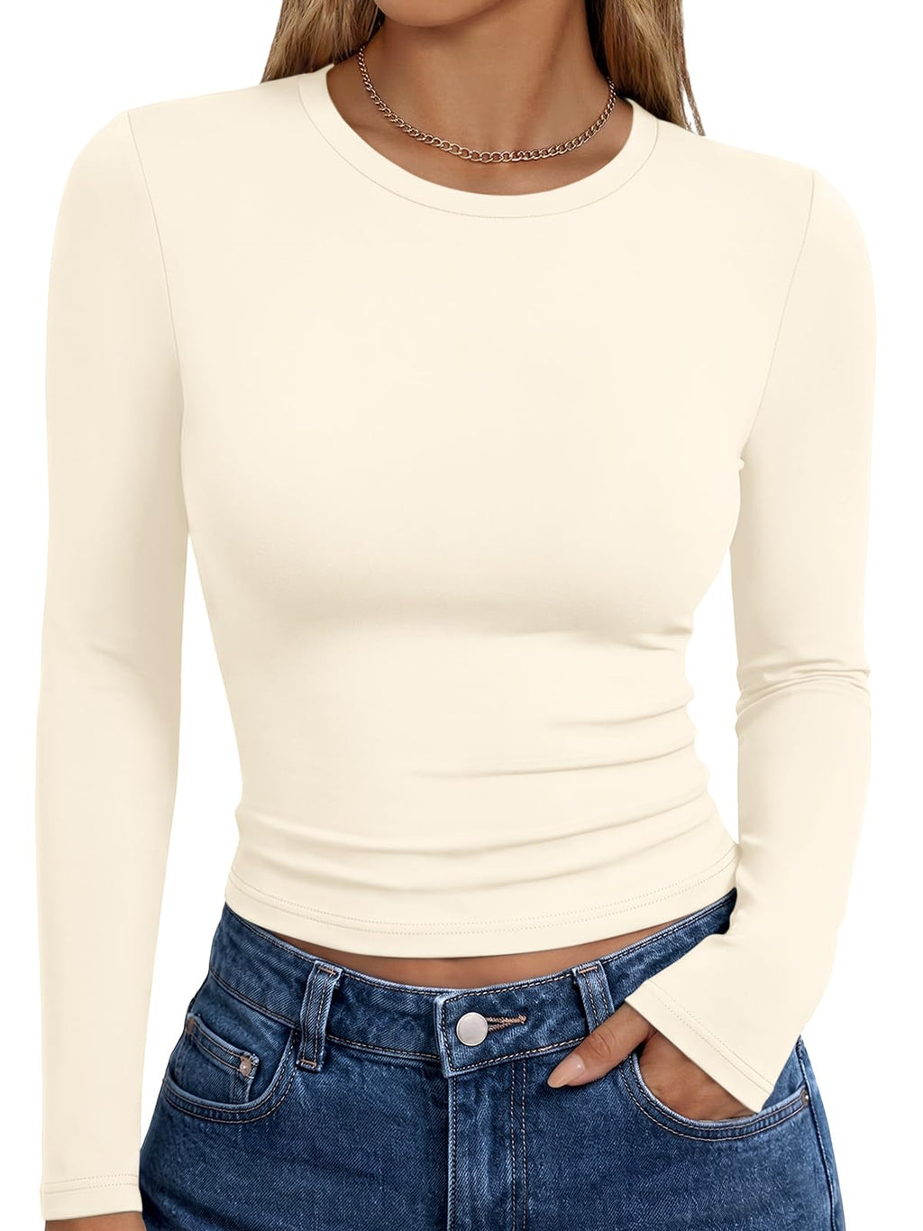 Trendy Queen Womens Long Sleeve T Shirts Fall Fashion Basic Y2K Tops 2026
