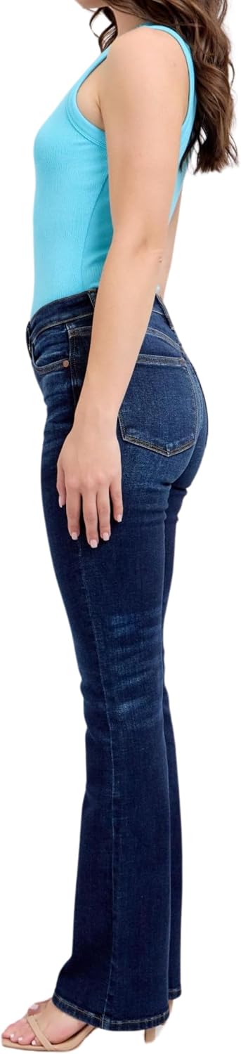 Judy Blue Mid Rise Dark Wash Classic Bootcut, Inseam 32"