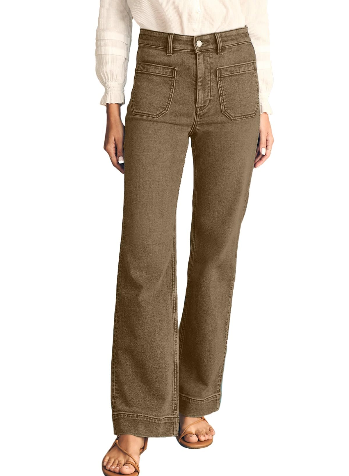 Astylish Women's Wide Leg Jeans High Waisted Denim Pants