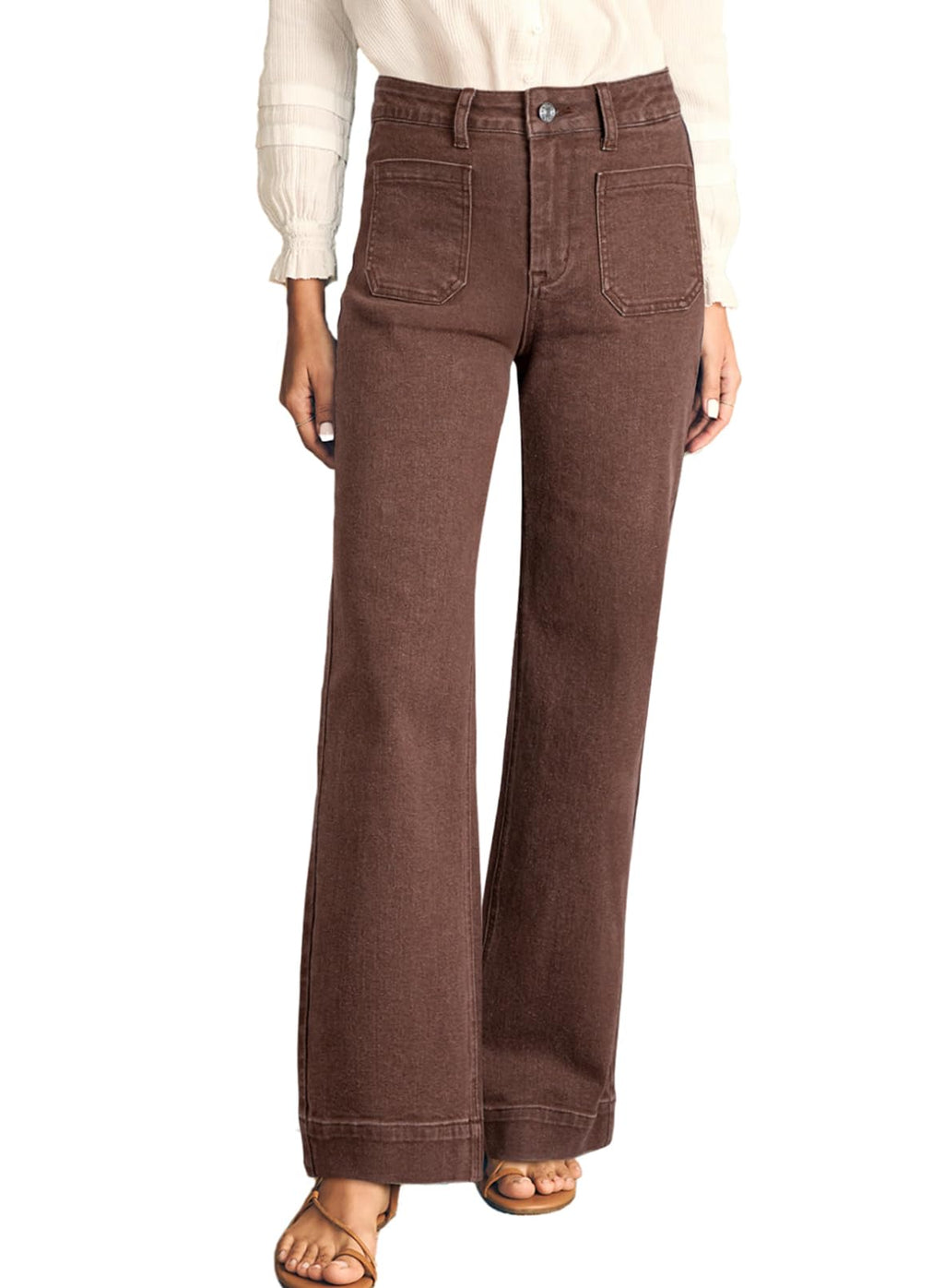 Astylish Women's Wide Leg Jeans High Waisted Denim Pants