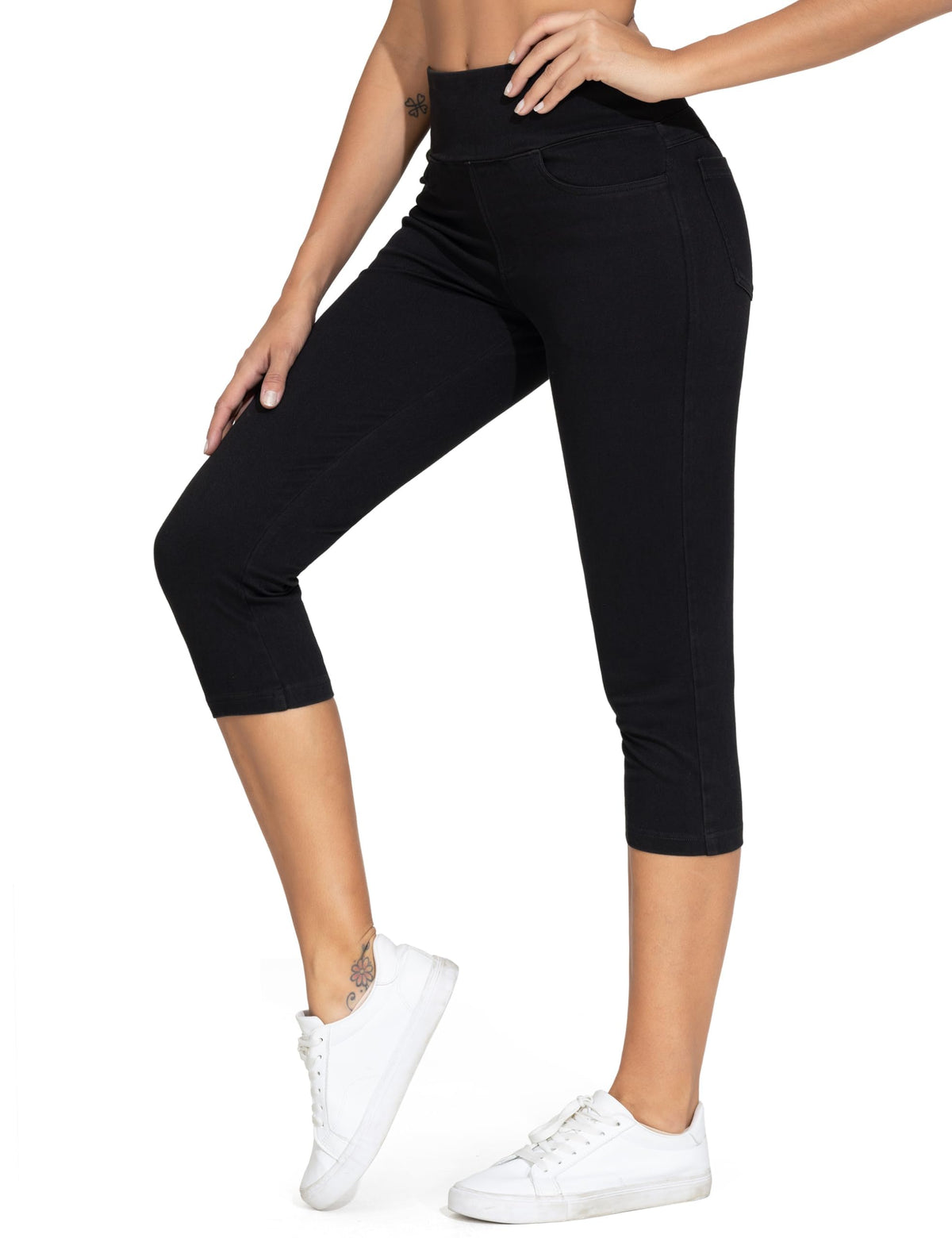 THE GYM PEOPLE Women's High Waisted Jeggings Pants Stretchy Jean Leggings