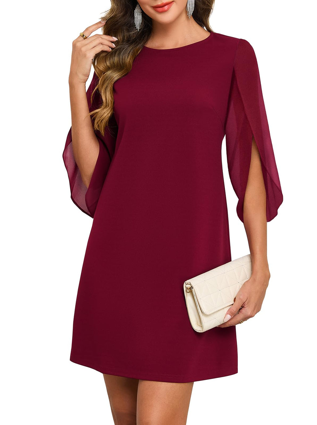 oten Women's 2026 Flutter Sleeve Cocktail Wedding Guest Short Dresses