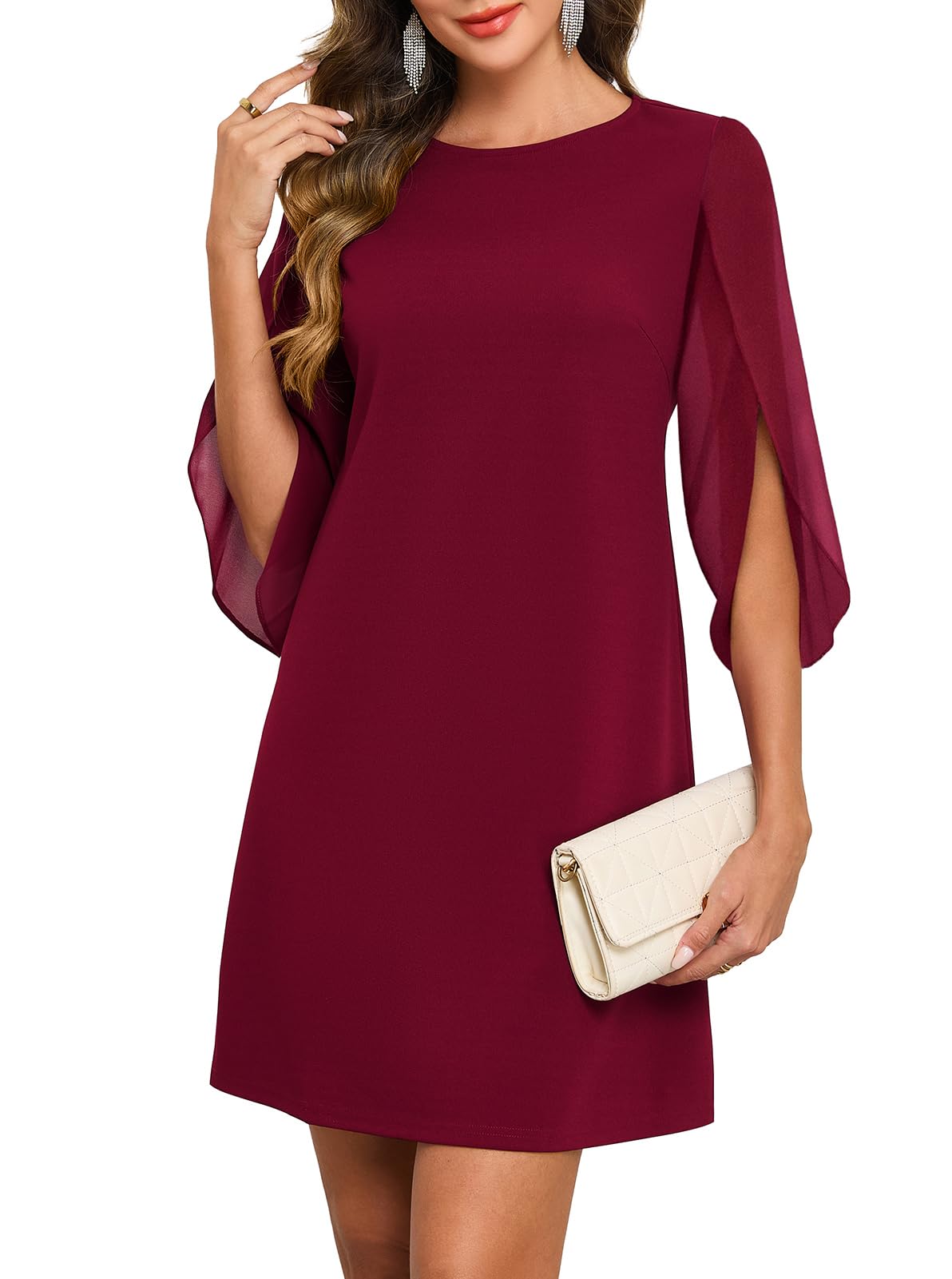 oten Women's 2026 Flutter Sleeve Cocktail Wedding Guest Short Dresses