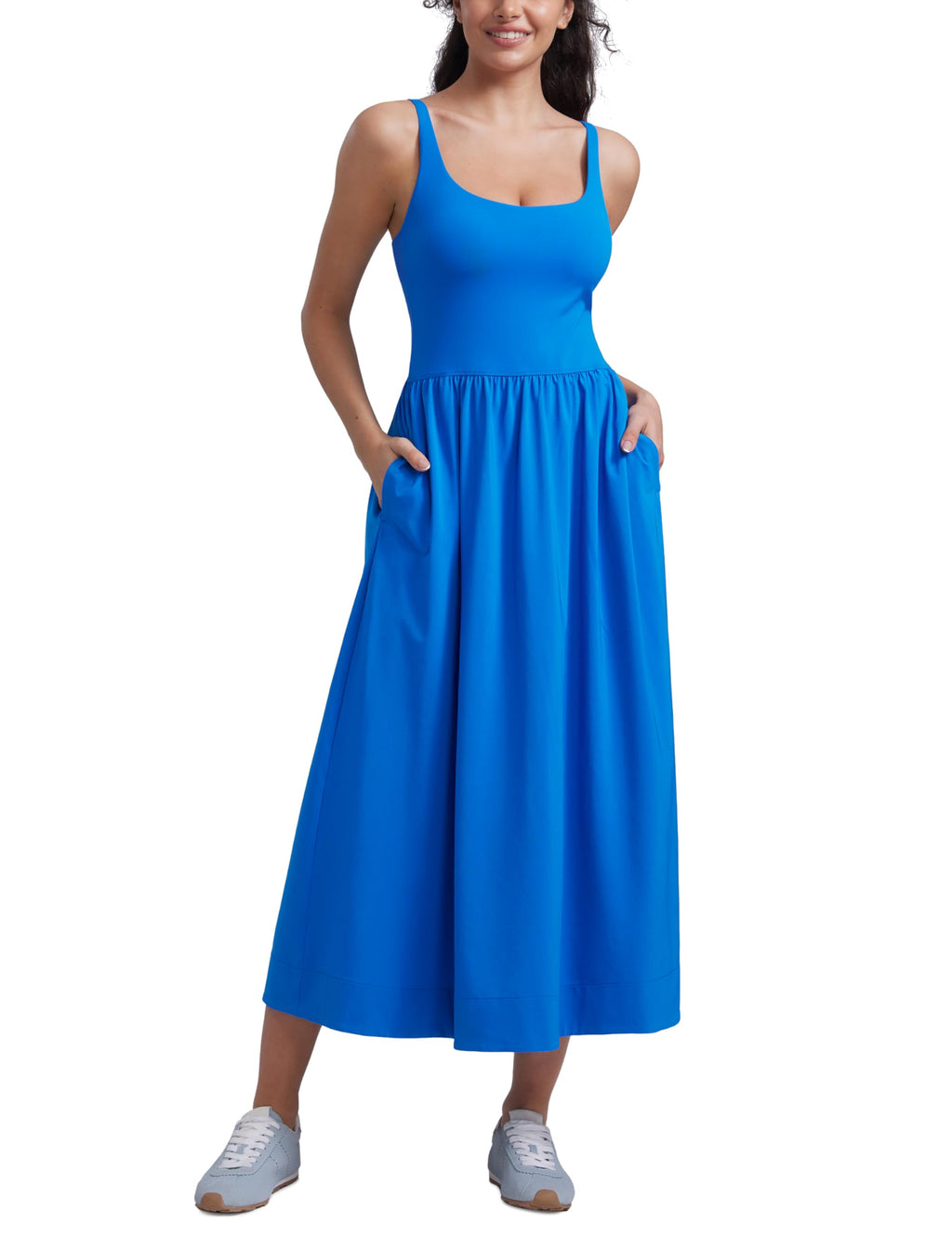 CRZ YOGA Square Neck Maxi Casual Dress