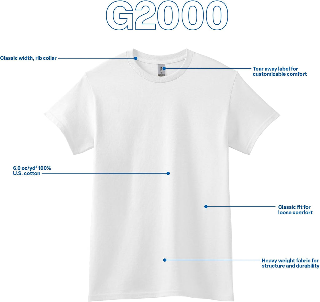 Gildan Adult Ultra Cotton T-Shirt, Style G2000, Multipack