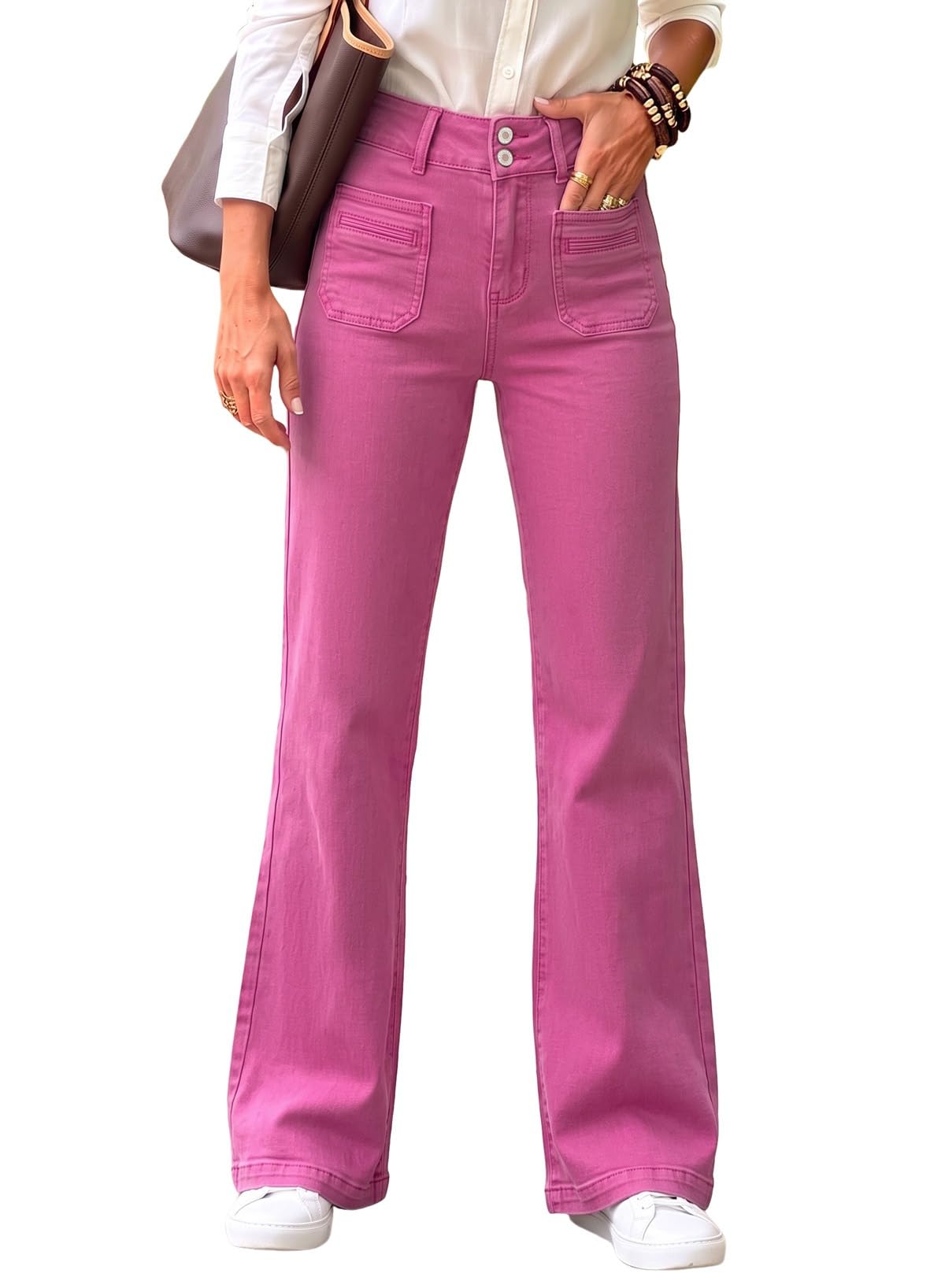 Sidefeel Women's Wide Leg Jeans High Waisted Denim Pants
