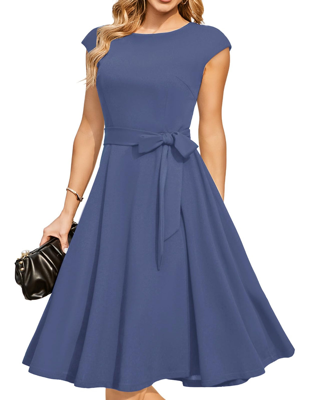 DRESSTELLS Women's Cocktail Dresses, Formal Wedding Guest Church Dress