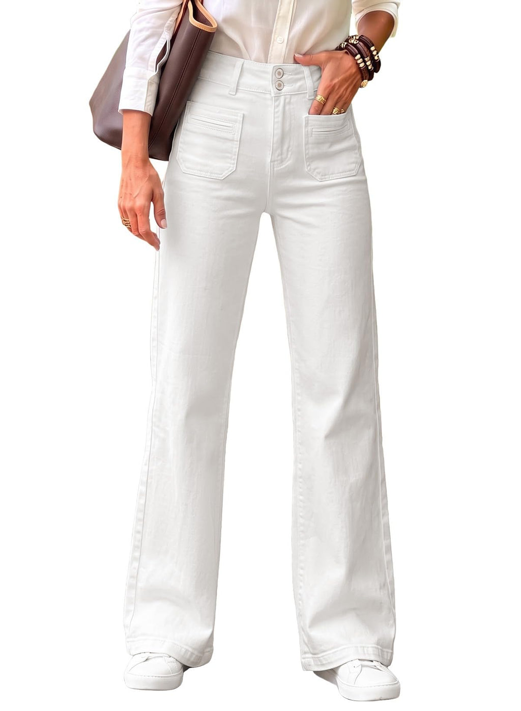 Sidefeel Women's Wide Leg Jeans High Waisted Denim Pants
