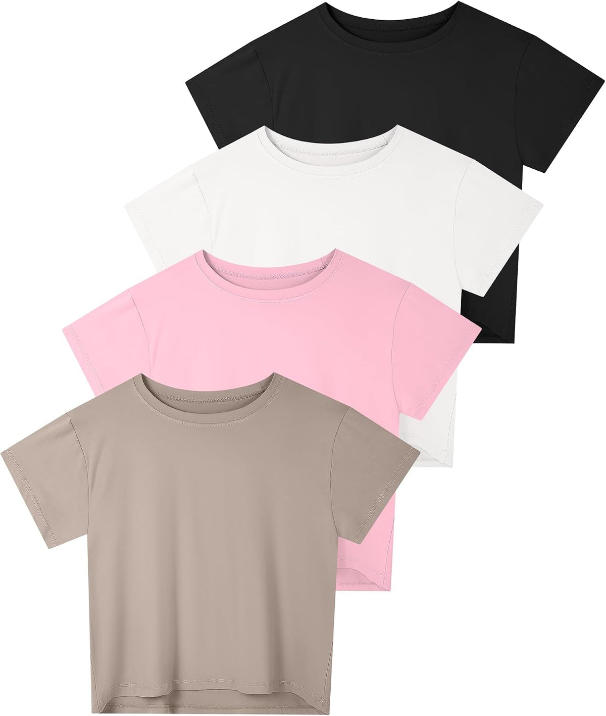 Dalavch 4/6 Pack Women's Crop Top Short Sleeve Athletic Workout Loose Fit