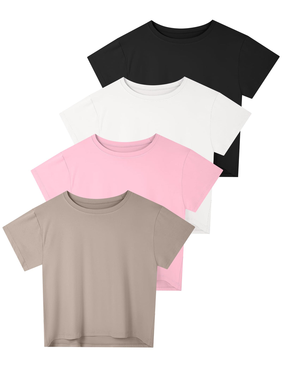 Dalavch 4/6 Pack Women's Crop Top Short Sleeve Athletic Workout Loose Fit
