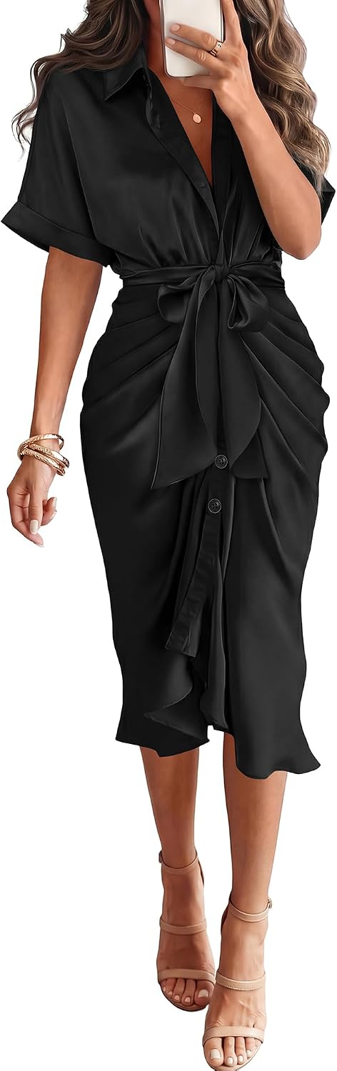 BTFBM Maxi Dresses for Women Business Casual Outfits