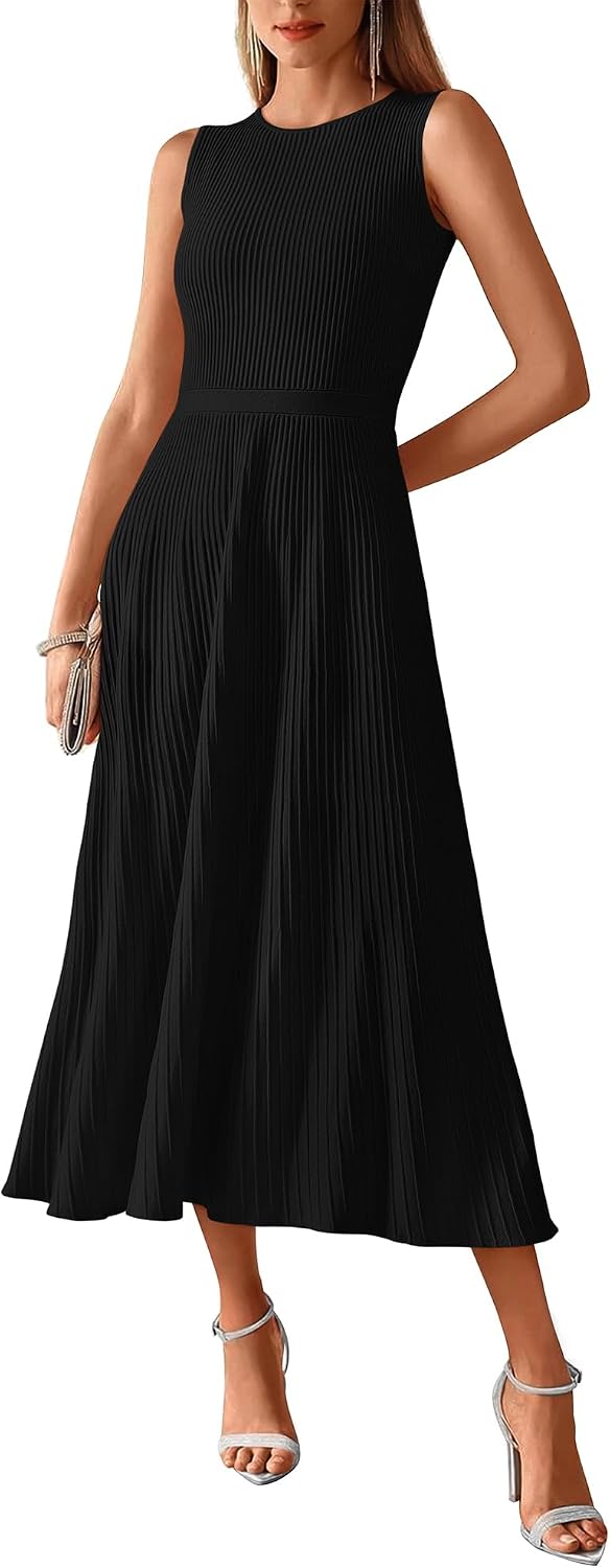 BTFBM Women Midi Bodycon Tank Dress