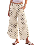 CHARTOU Women Y2k Wide Leg Jeans Elastic Waist Tulip Hem Casual Cropped Ankle Lenght Denim Pants