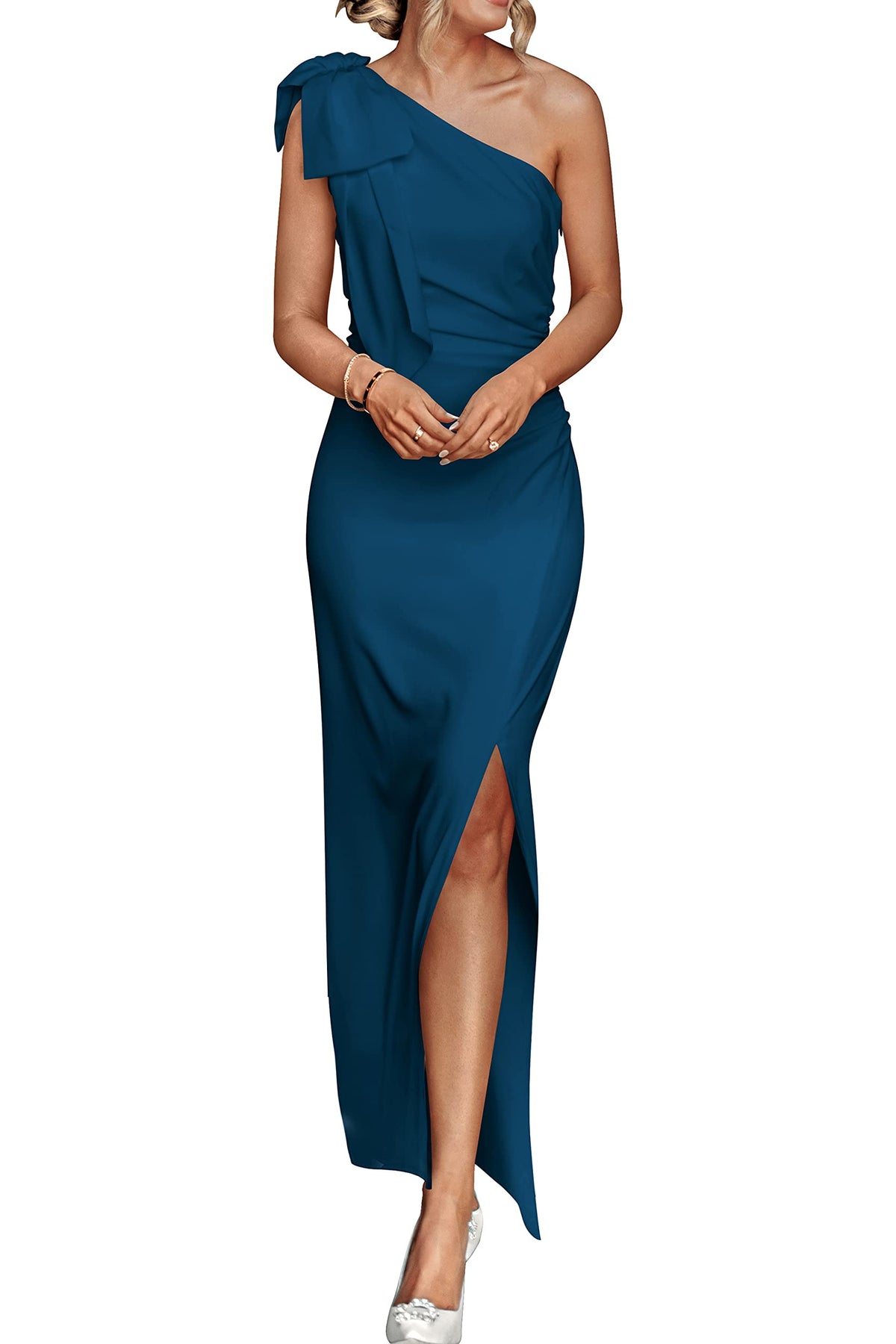 PRETTYGARDEN Women's One Shoulder Cocktail Maxi Dresses
