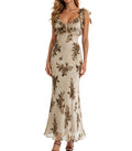 RIHOAS Boho Midi Floral Dress - Elegant Flowy Sundress | Formal-Inspired Outfit for Wedding Guest | Spring Summer Party Dress