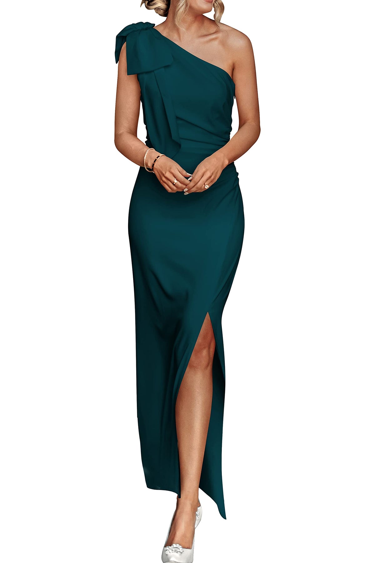 PRETTYGARDEN Women's One Shoulder Cocktail Maxi Dresses