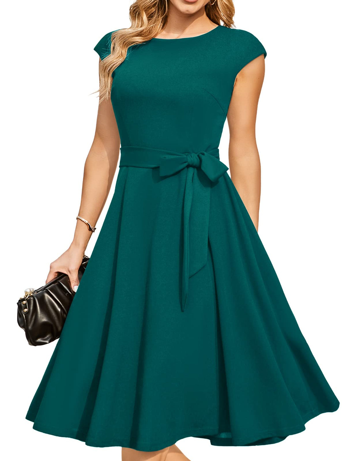 DRESSTELLS Women's Cocktail Dresses, Formal Wedding Guest Church Dress